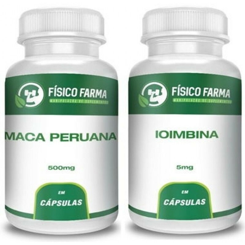 Maca Peruana 500mg 60 Cáps+ Ioimbina (yohimbine) 5mg