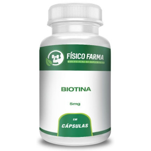 Biotina 5mg (5000 mcg) - Fortalecimento de Cabelos e Unhas
