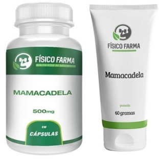 Kit Mamacadela 500mg 60 Caps + Pomada de Mamacadela Para Vitiligo 20% 60g