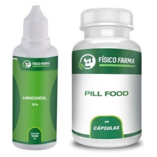 Kit Minoxidil 100ml + Pill Food 60 cápsulas