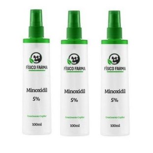 Minoxidil 5% 100ml - Kit com 3 Unidades