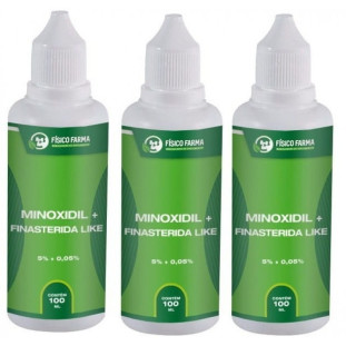 Minoxidil + Finasterida Like (Sfíngoni) 100ml - Kit com 3 Unidades