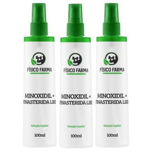 Minoxidil + Finasterida Like (Sfíngoni) Spray 100ml-Kit com 3 Unidades