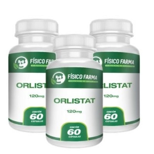 Orlistate 120mg Kit 3 potes 60 cápsulas cada