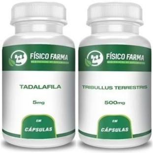 Tadalafila 5mg 60 cápsulas + Tribulus Terrestris 500mg 60 cápsulas