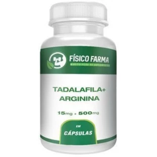 Tadalaf 15mg + Arginina 500mg 120 Cápsulas