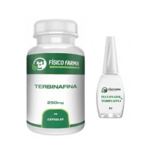 Terbinafina 250mg 30 Cápsulas + Esmalte contra Micose Unha