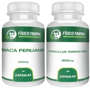 Kit Tribullus Terrestris 500mg 60cp + Maca Peruana 500mg 60cp